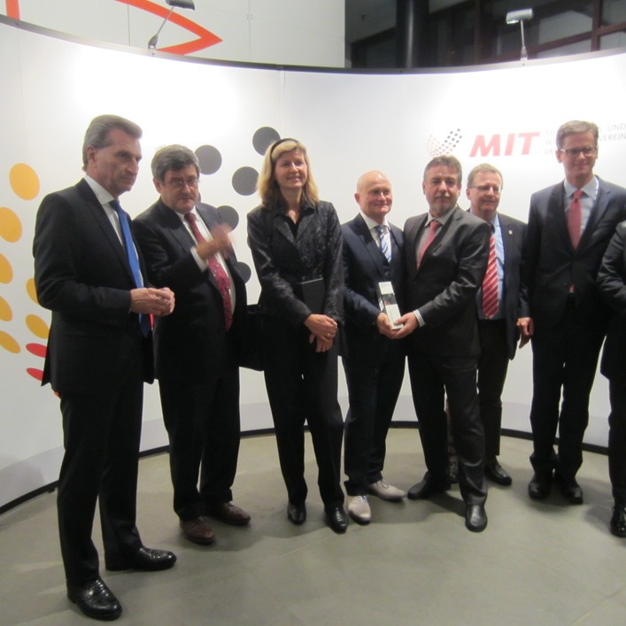 Verleihung des Deutschen Mittelstandspreises 2014 an CompWare Medical. Feierstunde im Allianz-Forum, Berlin.